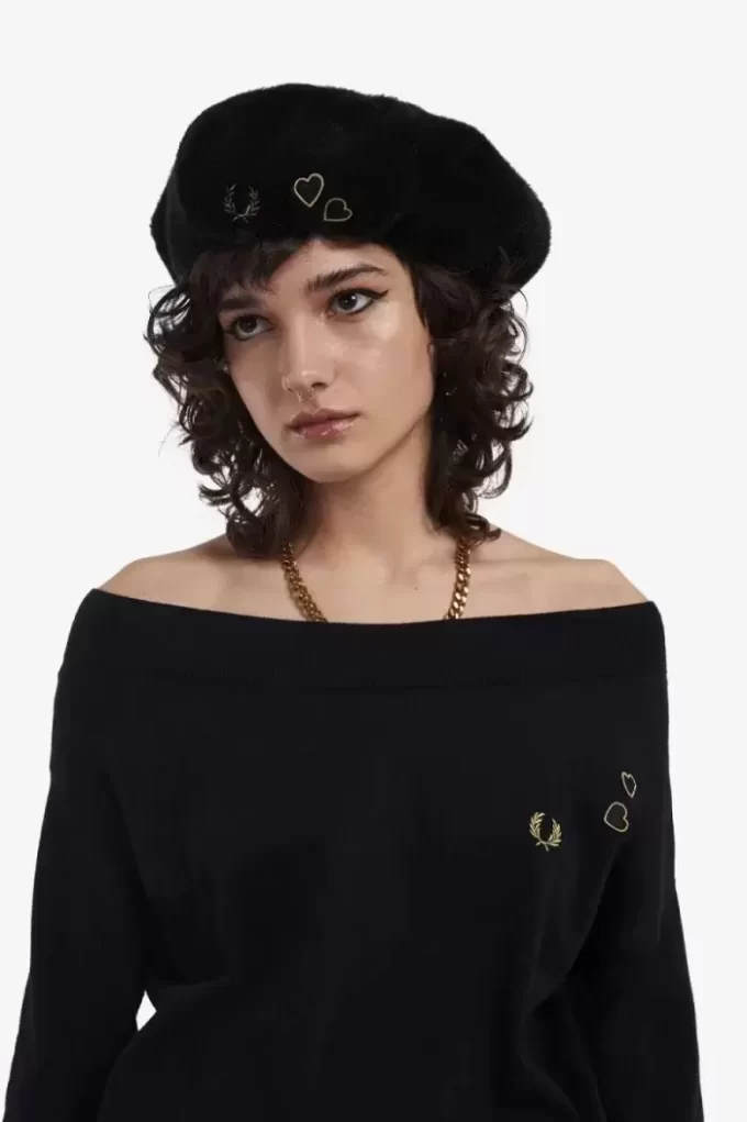 Schulterfreies Strick-T-Shirt für Damen