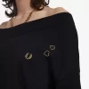 Schulterfreies Strick-T-Shirt für Damen