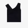 Schulterfreies Velours-T-Shirt für Damen