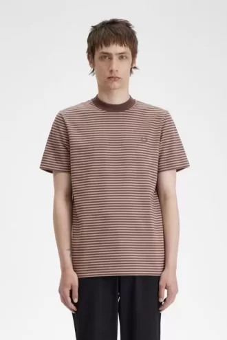 Schweres Herren-T-Shirt mit feinen Streifen