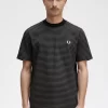 Schweres Herren-T-Shirt mit feinen Streifen