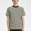 Schweres Herren-T-Shirt mit feinen Streifen