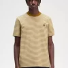 Schweres Herren-T-Shirt mit feinen Streifen