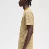 Schweres Herren-T-Shirt mit feinen Streifen