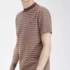 Schweres Herren-T-Shirt mit feinen Streifen