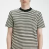 Schweres Herren-T-Shirt mit feinen Streifen