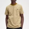 Schweres Herren-T-Shirt mit feinen Streifen