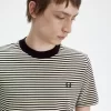 Schweres Herren-T-Shirt mit feinen Streifen