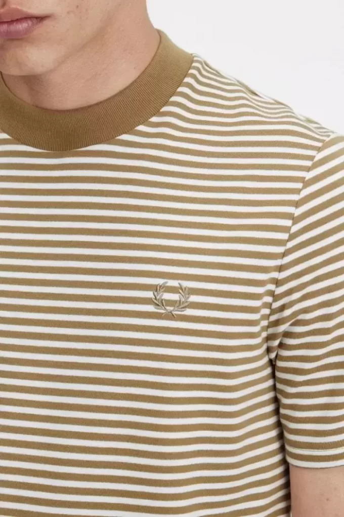 Schweres Herren-T-Shirt mit feinen Streifen
