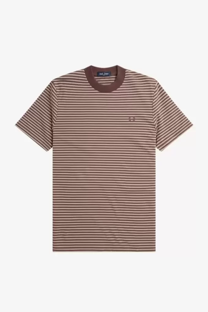 Schweres Herren-T-Shirt mit feinen Streifen