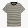 Schweres Herren-T-Shirt mit feinen Streifen