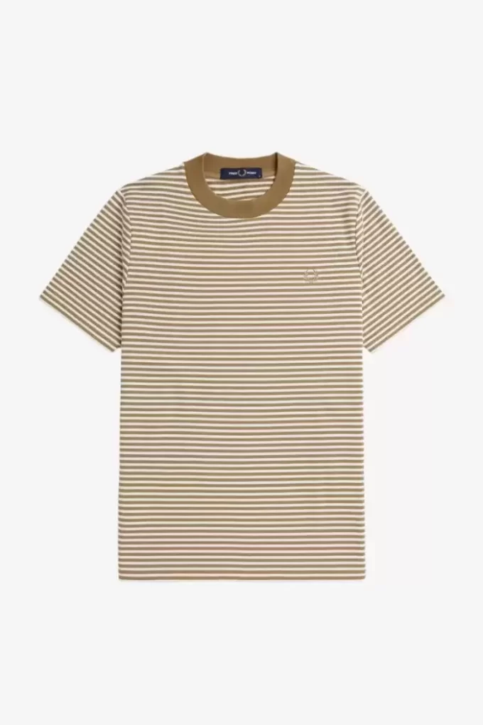 Schweres Herren-T-Shirt mit feinen Streifen