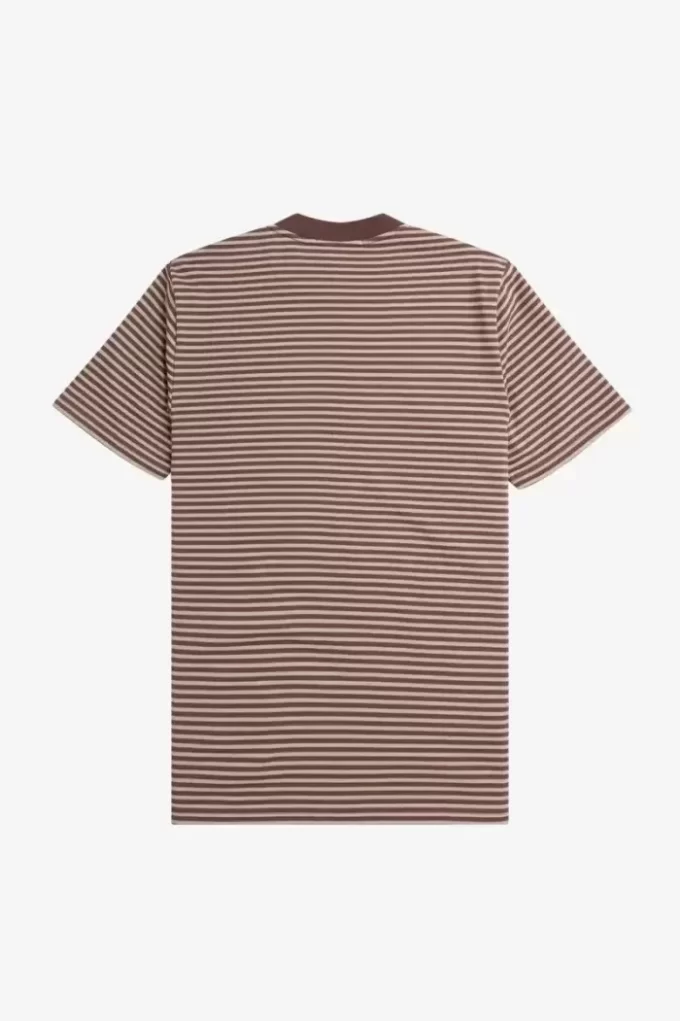 Schweres Herren-T-Shirt mit feinen Streifen
