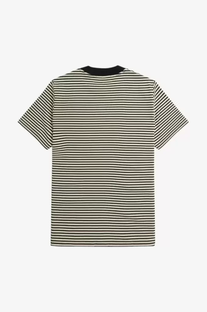 Schweres Herren-T-Shirt mit feinen Streifen