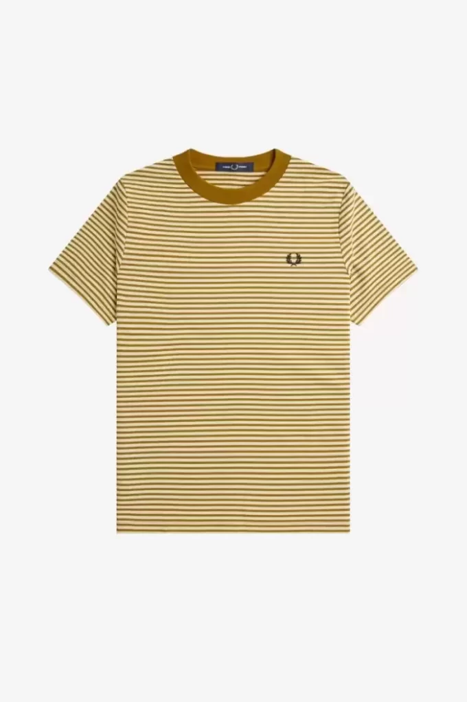 Schweres Herren-T-Shirt mit feinen Streifen