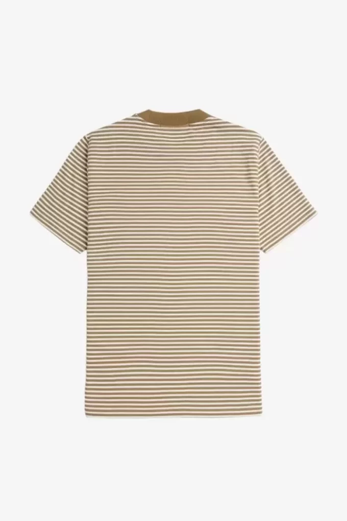 Schweres Herren-T-Shirt mit feinen Streifen