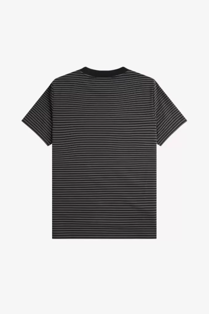 Schweres Herren-T-Shirt mit feinen Streifen