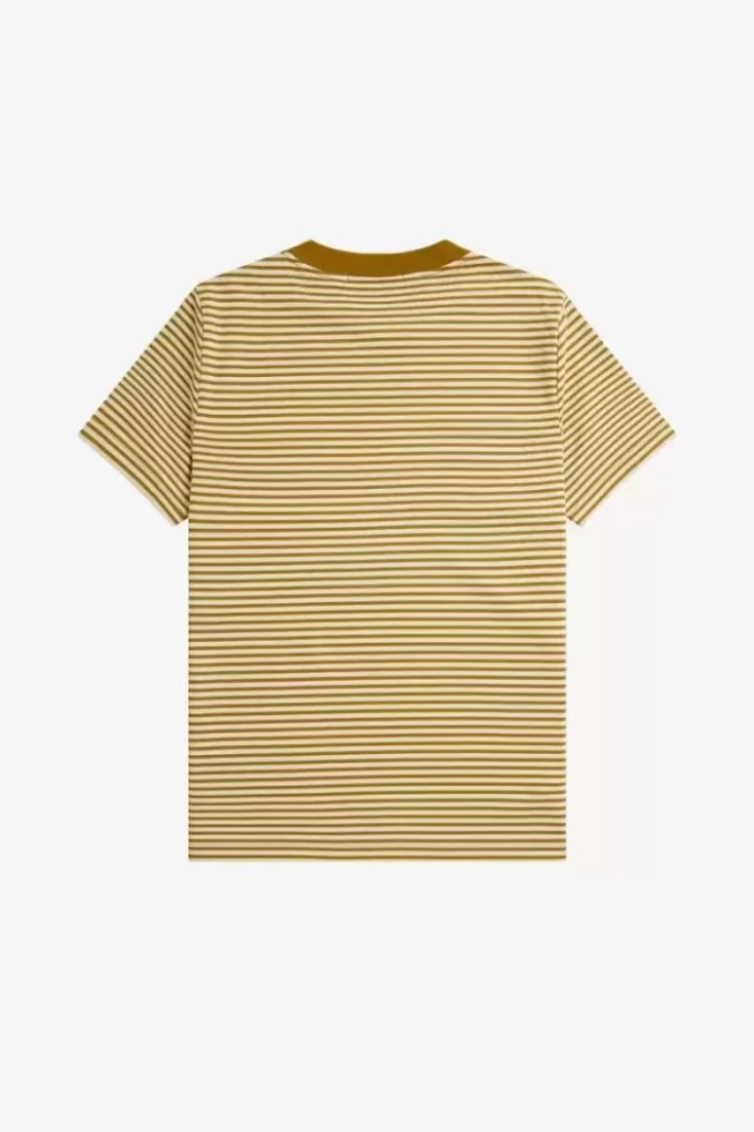 Schweres Herren-T-Shirt mit feinen Streifen