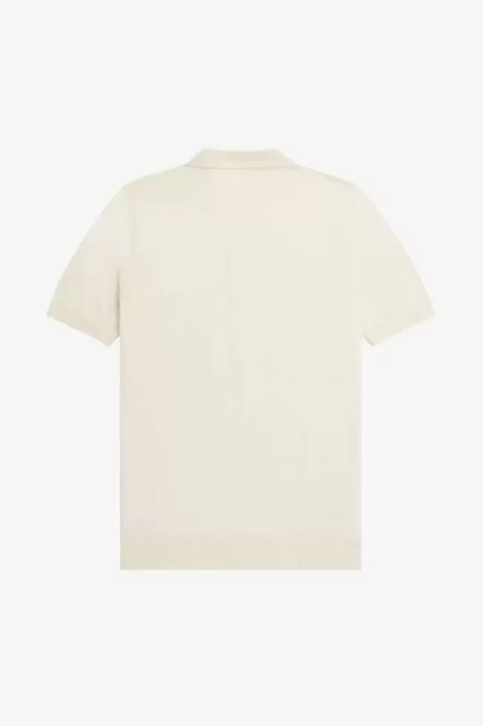 Strickhemd für Herren mit Ton-in-Ton-Panel