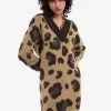 Strickkleid für Damen mit Leopardenmuster
