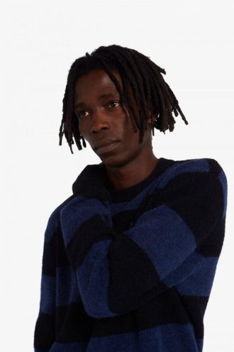 Strickpullover aus Alpaka-Mischgewebe mit kräftigen Streifen