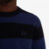 Strickpullover aus Alpaka-Mischgewebe mit kräftigen Streifen