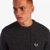 Strickpullover aus britischer Wolle mit Bahnenmuster