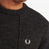 Strickpullover aus britischer Wolle mit Bahnenmuster