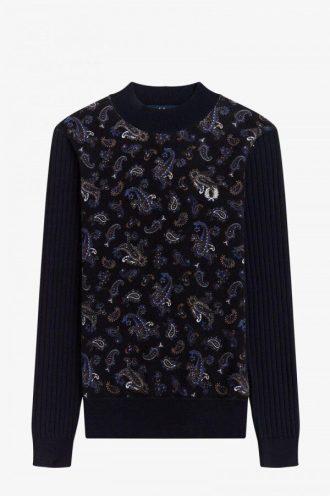 Strickpullover mit Paisley-Print