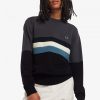 Strickpullover mit Rundhalsausschnitt und Farbblockdesign