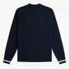 Strickpullover mit Rundhalsausschnitt und Streifen