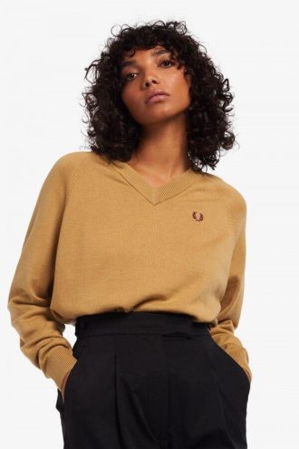Strickpullover mit V-Ausschnitt