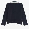 Strickpullover mit V-Ausschnitt und Streifen