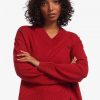 Strickpullover mit Zopfmuster und geteiltem Saum