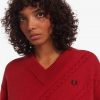 Strickpullover mit Zopfmuster und geteiltem Saum