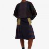 Strickpullover mit Zopfmuster und Tartan-Panel