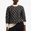 Strukturierter monochromer Strickpullover