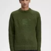 Strukturierter Strickpullover für Herren