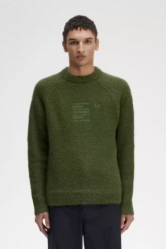 Strukturierter Strickpullover für Herren