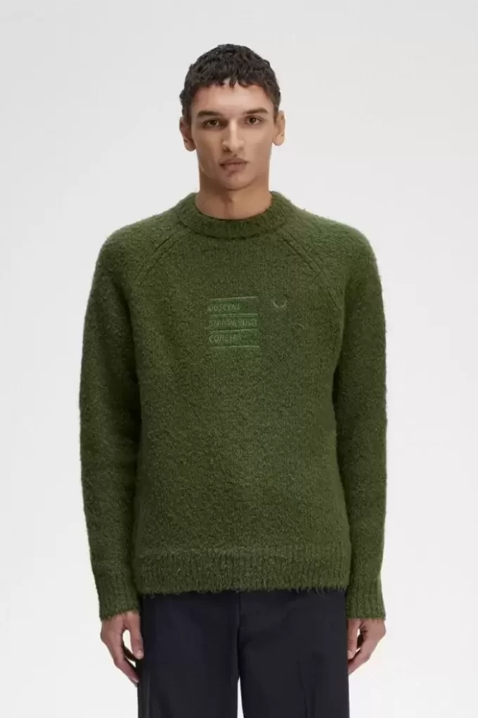 Strukturierter Strickpullover für Herren