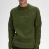 Strukturierter Strickpullover für Herren