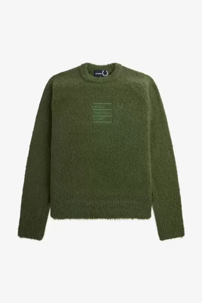 Strukturierter Strickpullover für Herren