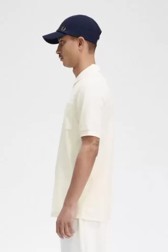 Strukturiertes Herren-Poloshirt mit Reißverschlusskragen