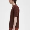 Strukturiertes Strick-T-Shirt für Herren