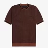 Strukturiertes Strick-T-Shirt für Herren