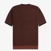 Strukturiertes Strick-T-Shirt für Herren