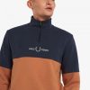 Sweatshirts mit Farbblock-Halbreißverschluss