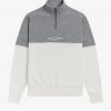Sweatshirts mit Farbblock-Halbreißverschluss