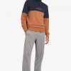 Sweatshirts mit Farbblock-Halbreißverschluss
