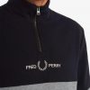 Sweatshirts mit Farbblock-Halbreißverschluss